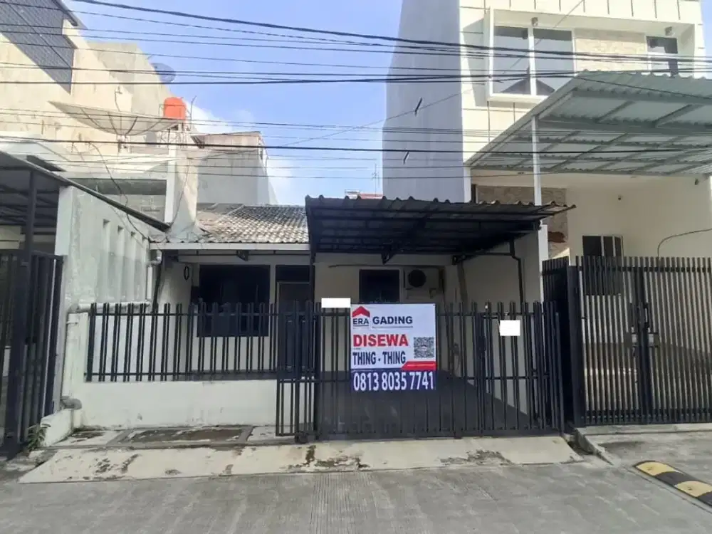 Ss.1917 - Murah !! Disewakan Rumah Siap Huni Jalan 2 Mobil di Belakang Mall Kelapa Gading Hadap Barat