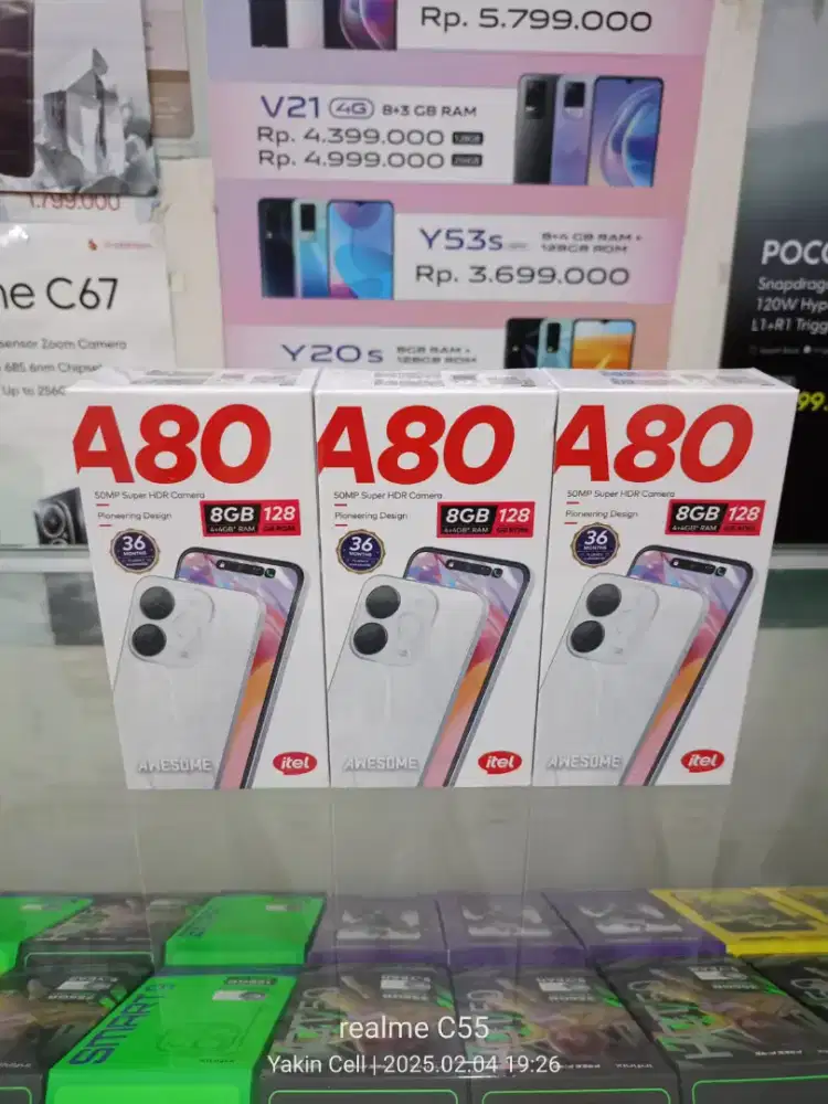 Itel A80 4+4/128 GB Camera 50 MP Batre 5000 mAh Garansi Resmi