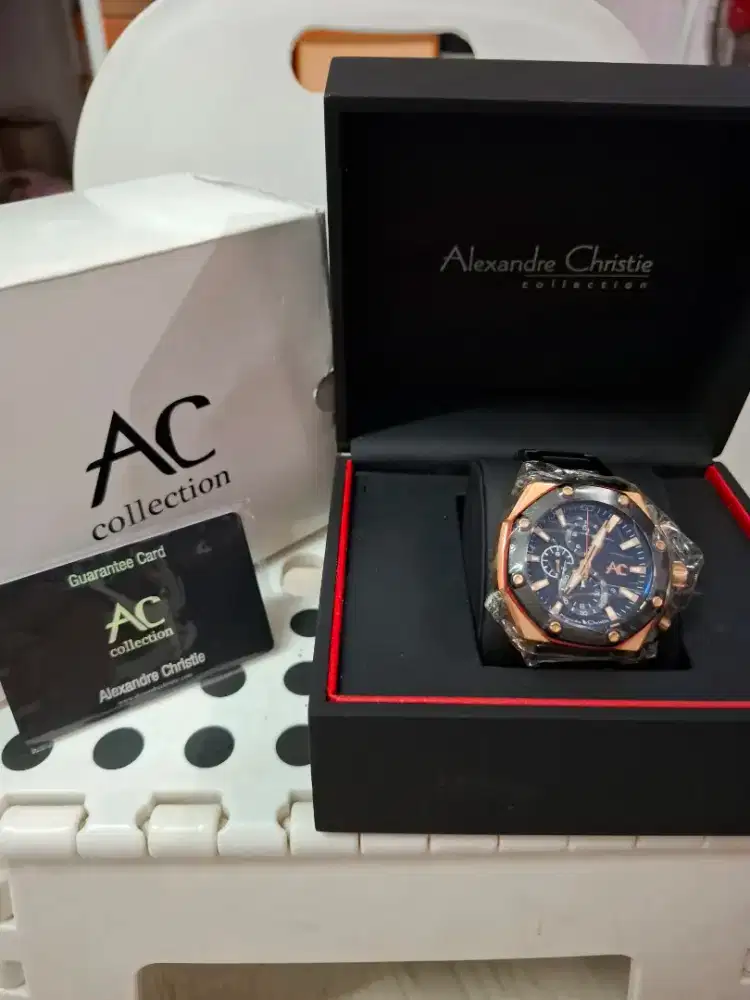 Jam tangan AC Alexandre christie rose gold linited edition fulset