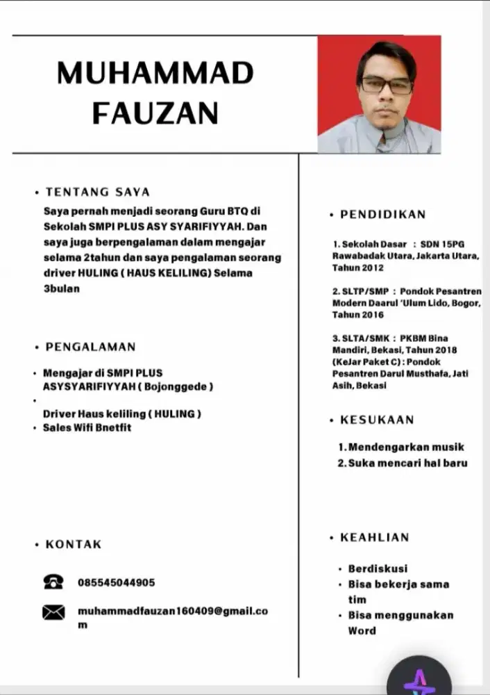 Sedang mencari pekerjaan