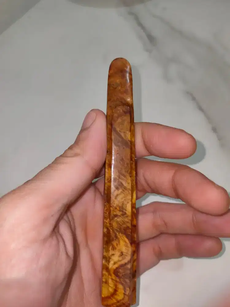 PIPA ONCE KAYU AMBOYNA 12 CM MODEL KOTAK