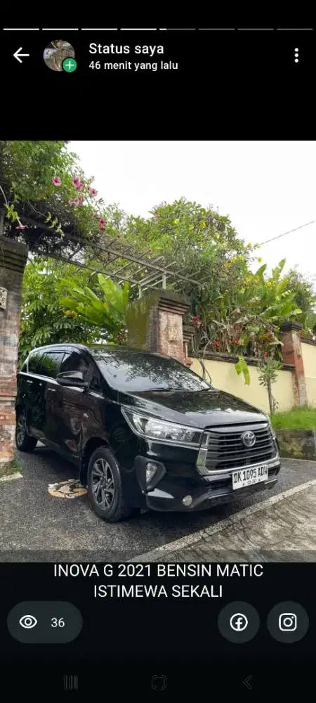 Inova reborn 2021 bensin matic istimewa sekali orisinil cat