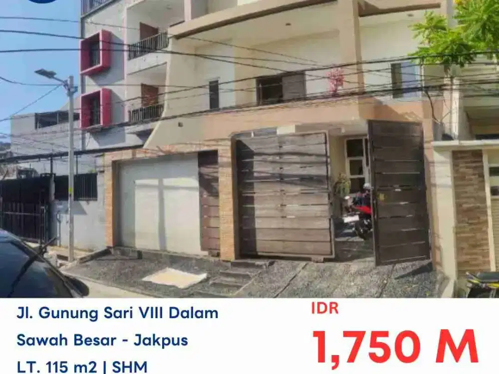 LELANG RUMAH DI GUNUNG SAHARI VIII SAWAH BESAR JAKARTA PUSAT