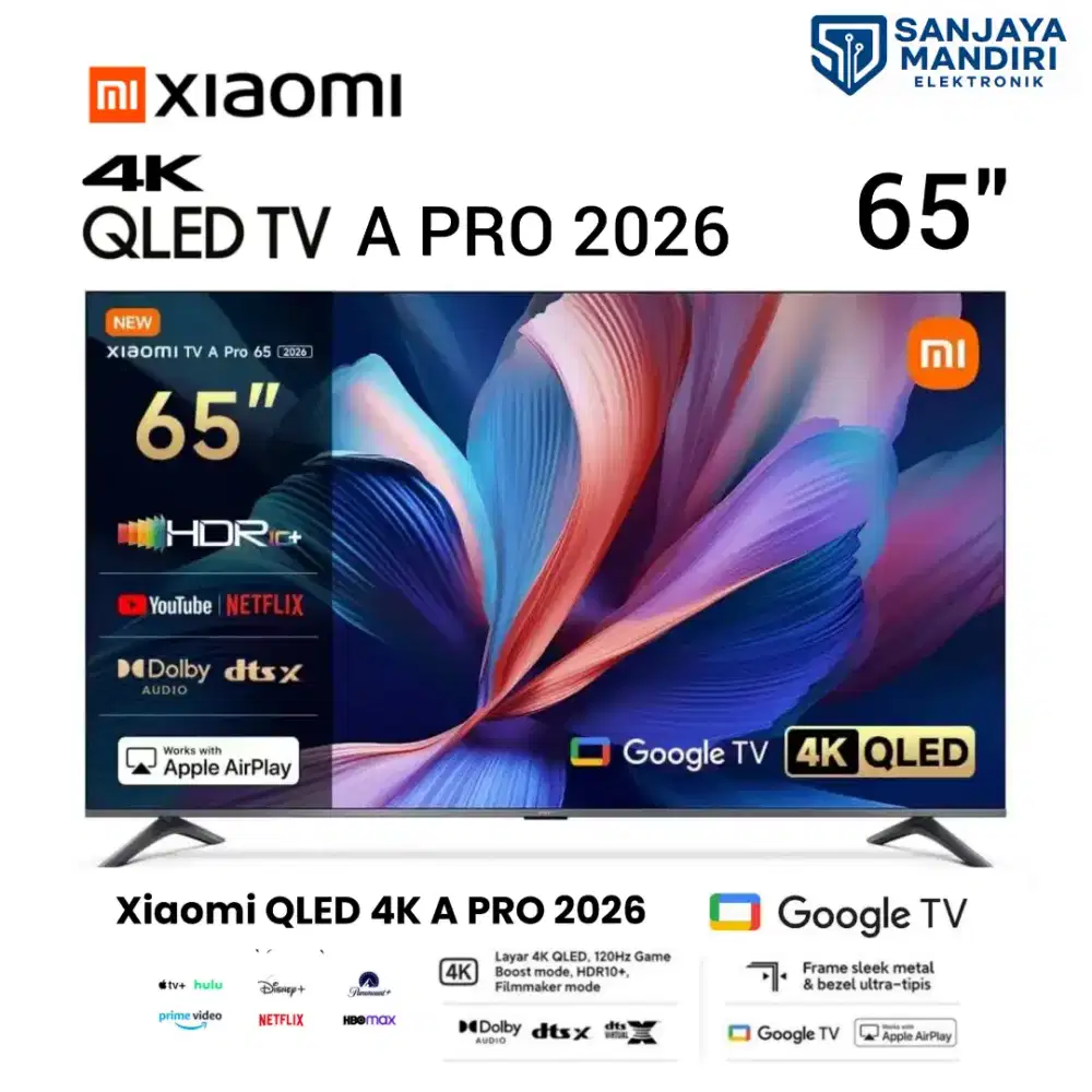 XIAOMI TV A PRO 65 2026 4K QLED 120Hz Game Boost HDR10+ Filmmaker Mod