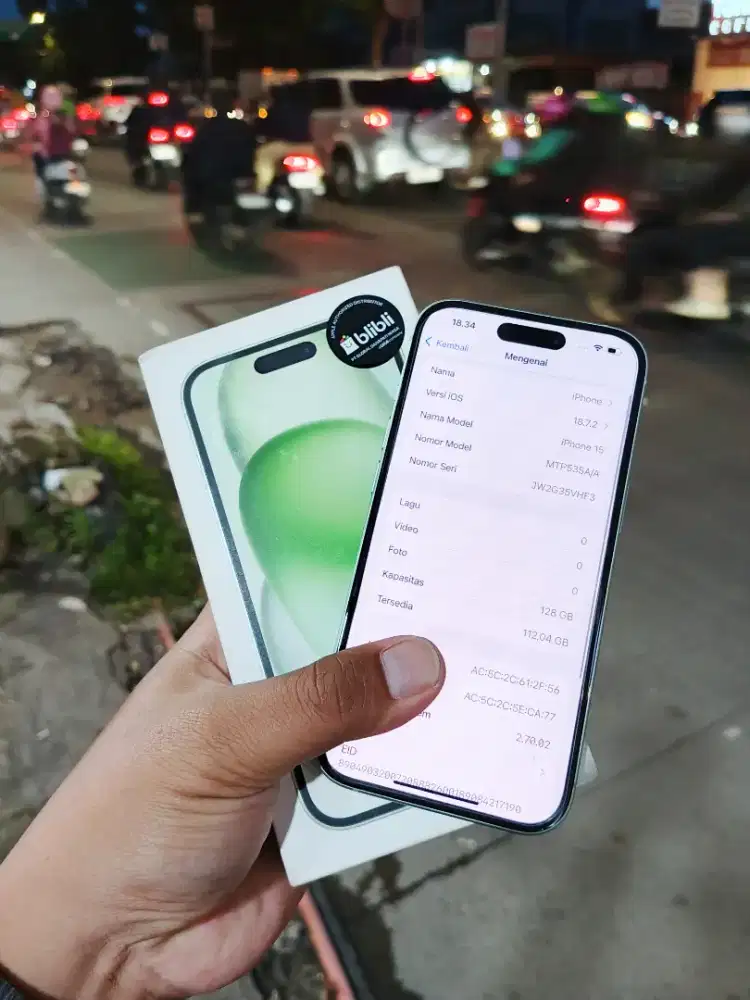 Iphone 15 ibox 128Gb Fullset. Garansi sampe Juni 2026