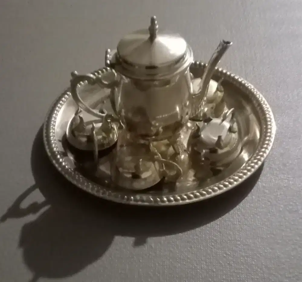 Hiasan rumah teko set bahan alumunium