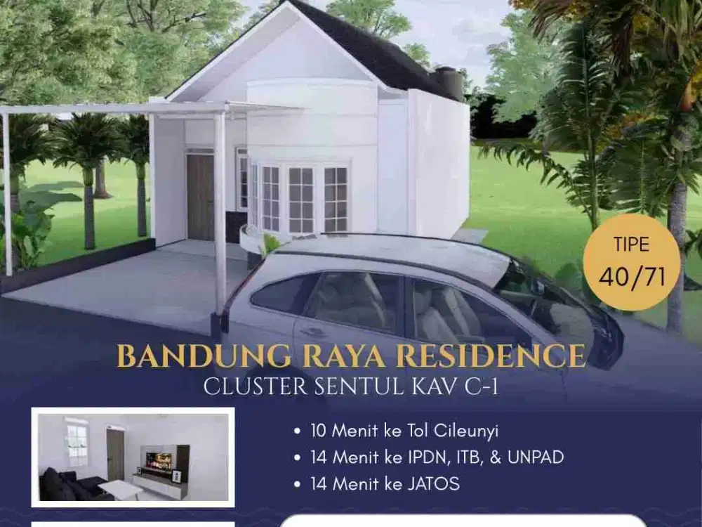 Rumah Dalam Komplek Dekat Tol Cileunyi Pembayaran Flexibel