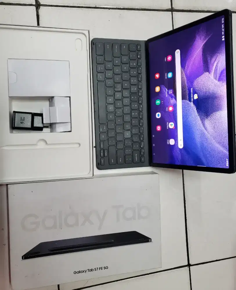 Samsung Galaxy Tab S7 FE 5G SEIN Snapdragon 750G Plus Keyboard Murah
