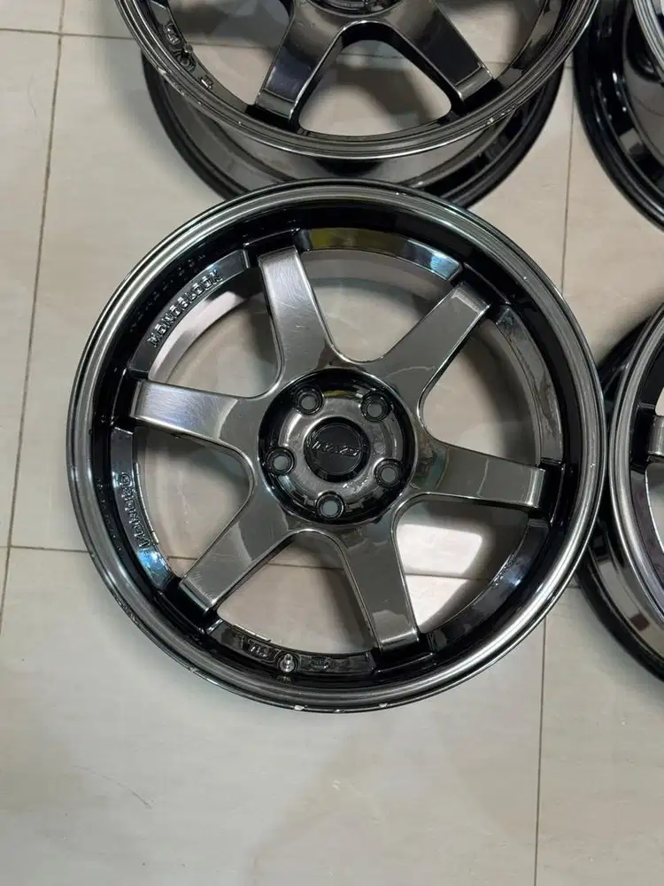velg r18 te37 blackchrome