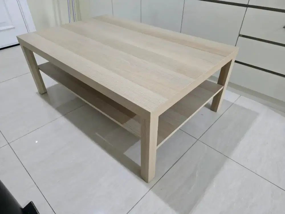 Meja IKEA Lack motif kayu OAK 118 x 78 untuk ruang tamu