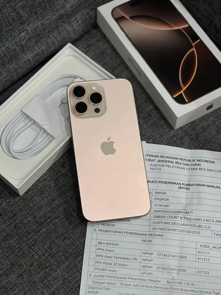 iPhone 16 Pro Max 256gb Desert Inter BaeCukai