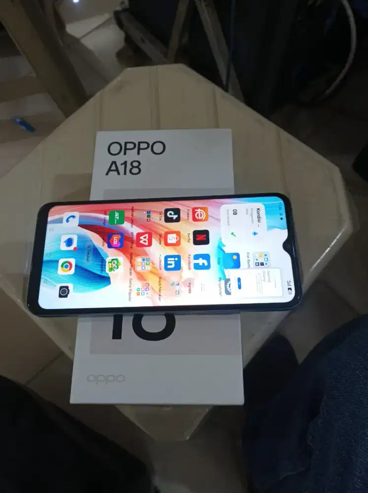 Oppo A18 ori ram 8=4+4/128 kondisi fullset mulus normal