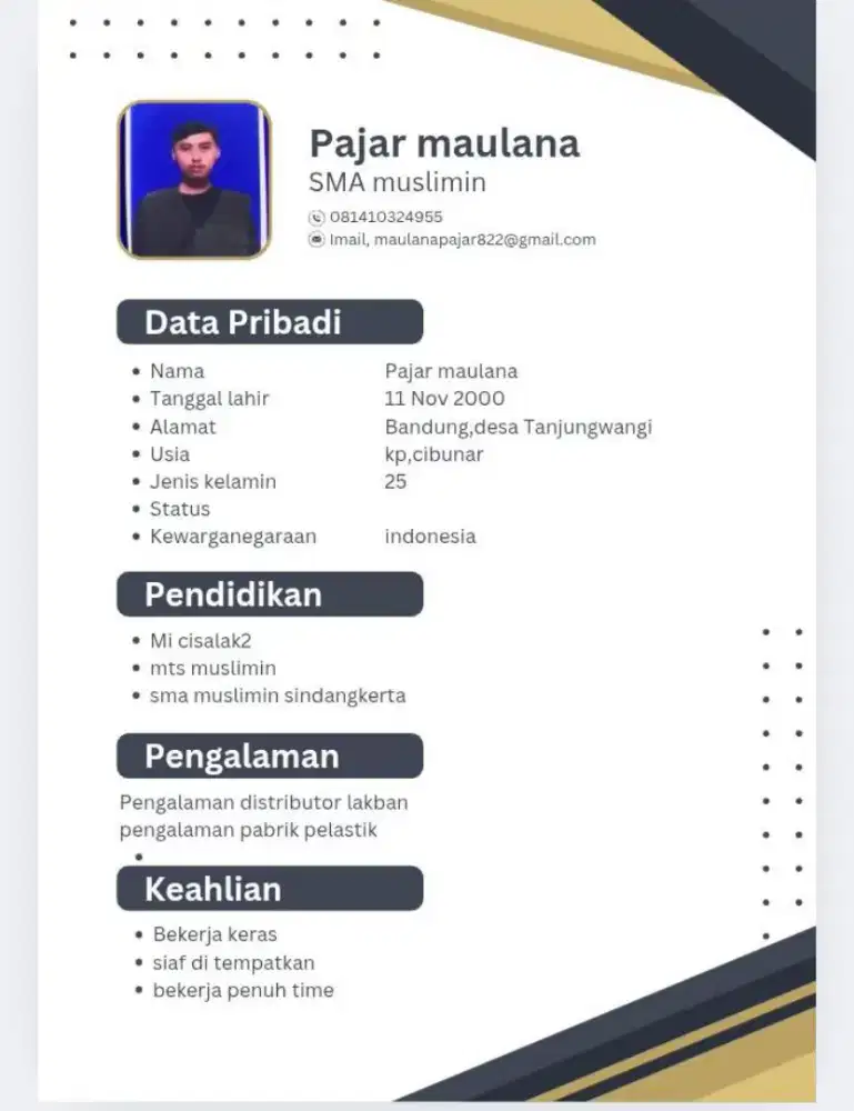 Kerja apa aja yang penting berkah