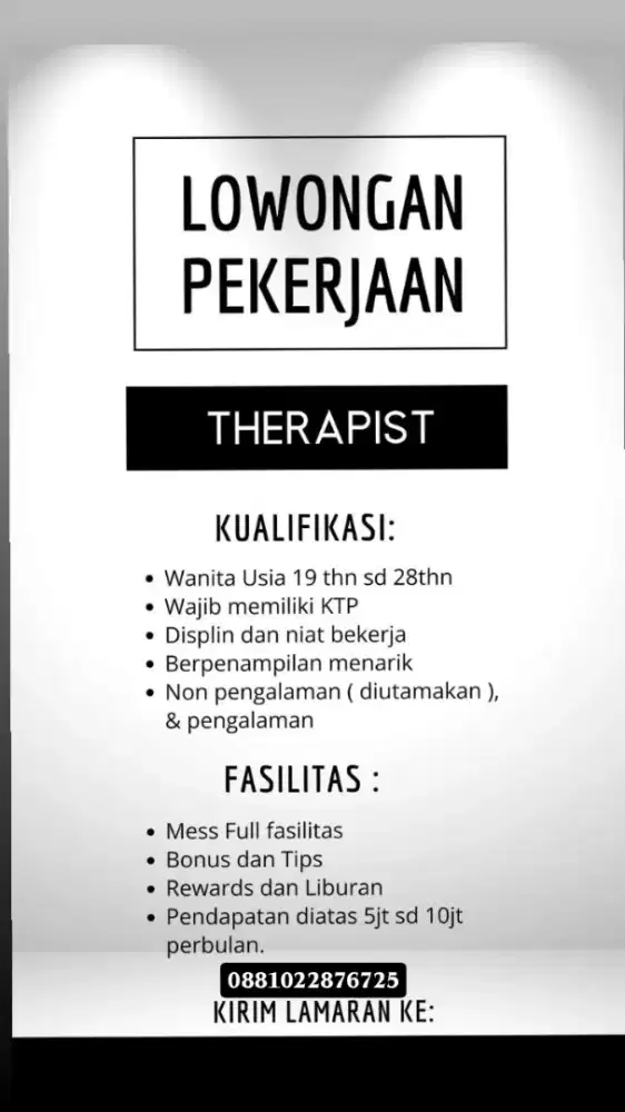 Lowongan kerja terapist
