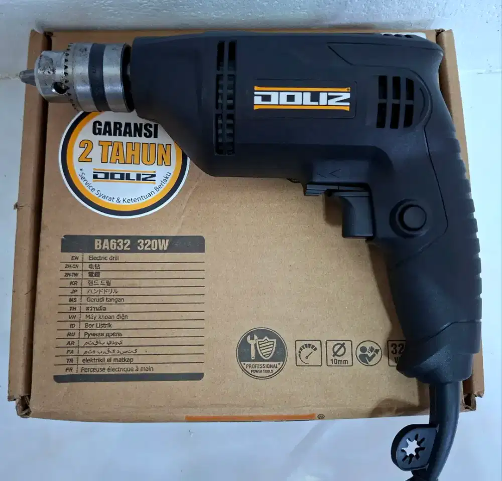 Baru Doliz profesional Tools electric drill mesin bor listrik 10 mm