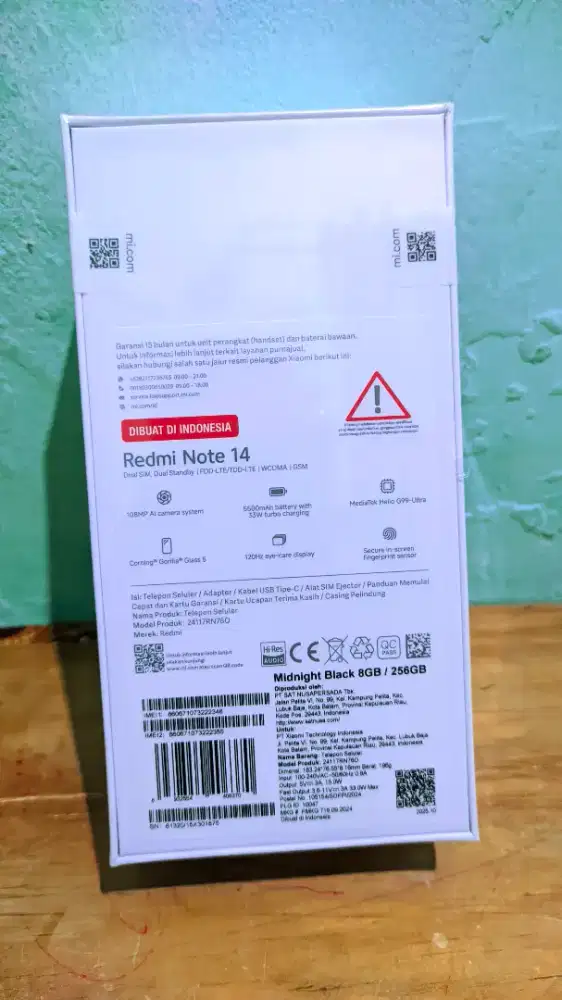 Redmi note 14 5g 8/256 segel new black