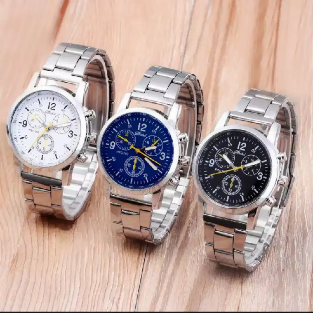 Jam Tangan Pria Stainless Steel Mewah & Sporty