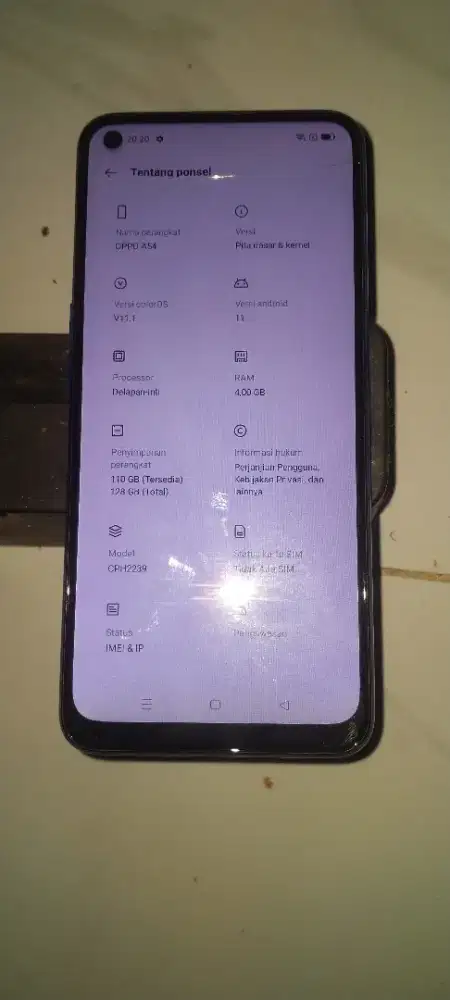 jual oppo a54 ram 4/128 hp charger