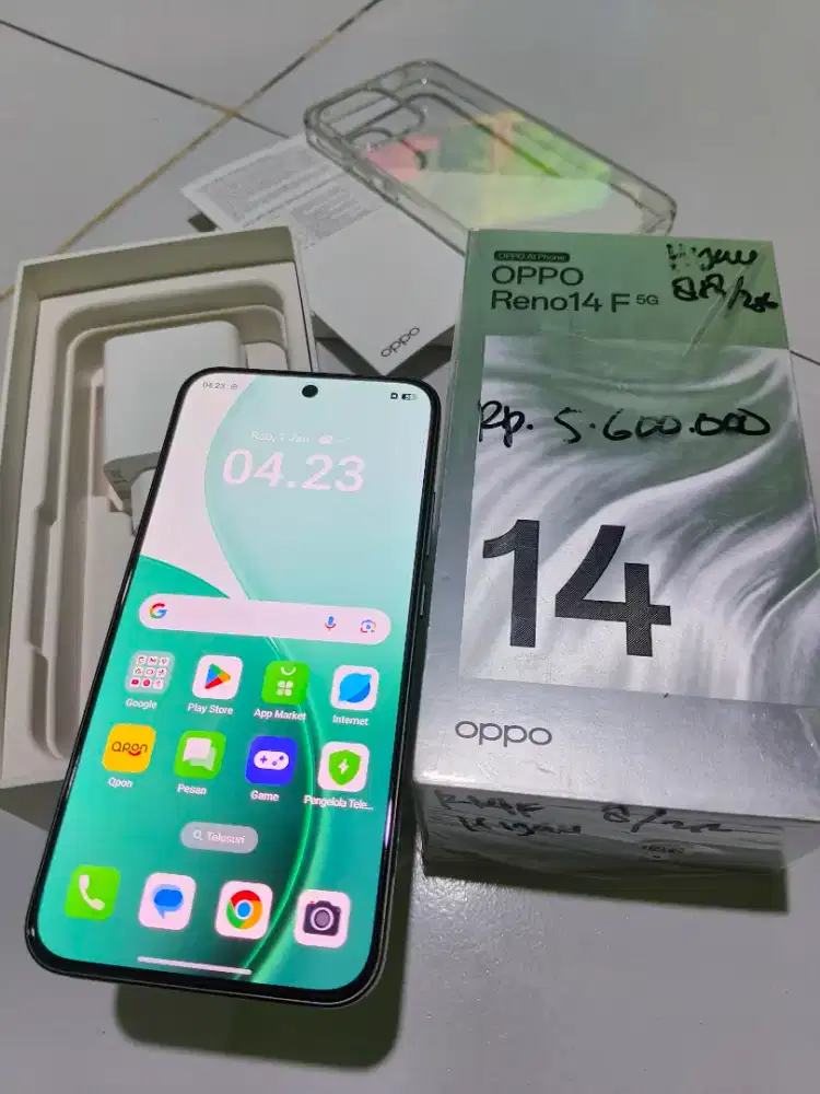Oppo Reno 14F 5G Hijau Ram 8+8/256Gb