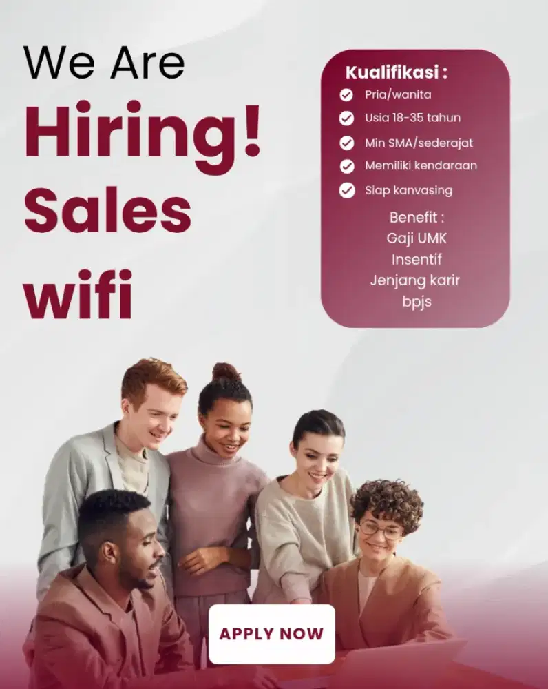 LOWONGAN SALES WIFI (BEKASI AREA)