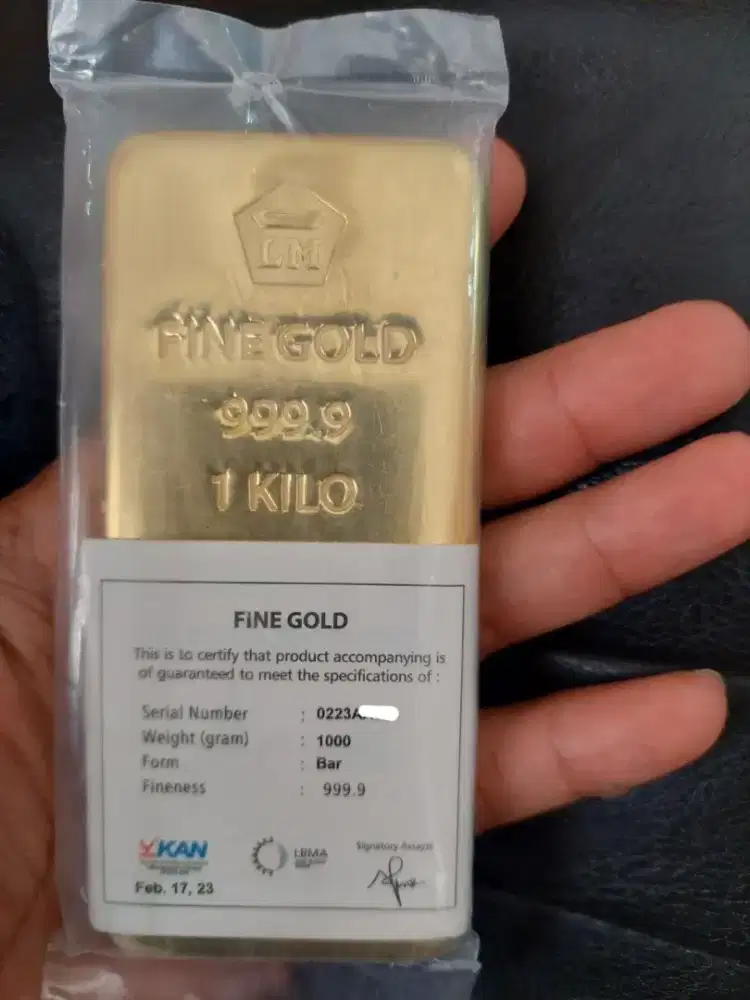 Emas ANTAM 1kg 1 Kilogram KILO BAR Langka
