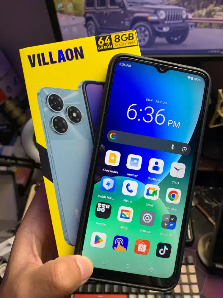 HP MURAH VILLAON V40S 4+4/64GB FULLSET HITAM