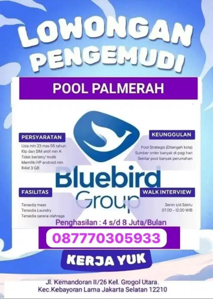 Loker driver bluebird palmerah