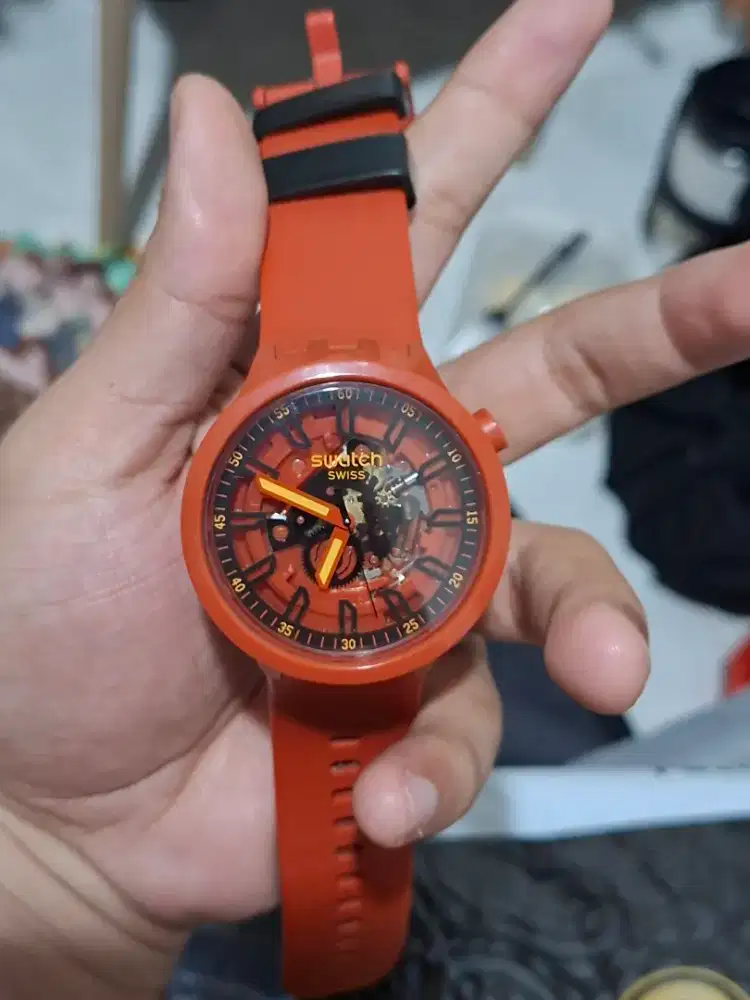 Swatch SB01R100 Original Unisex Analog Orange