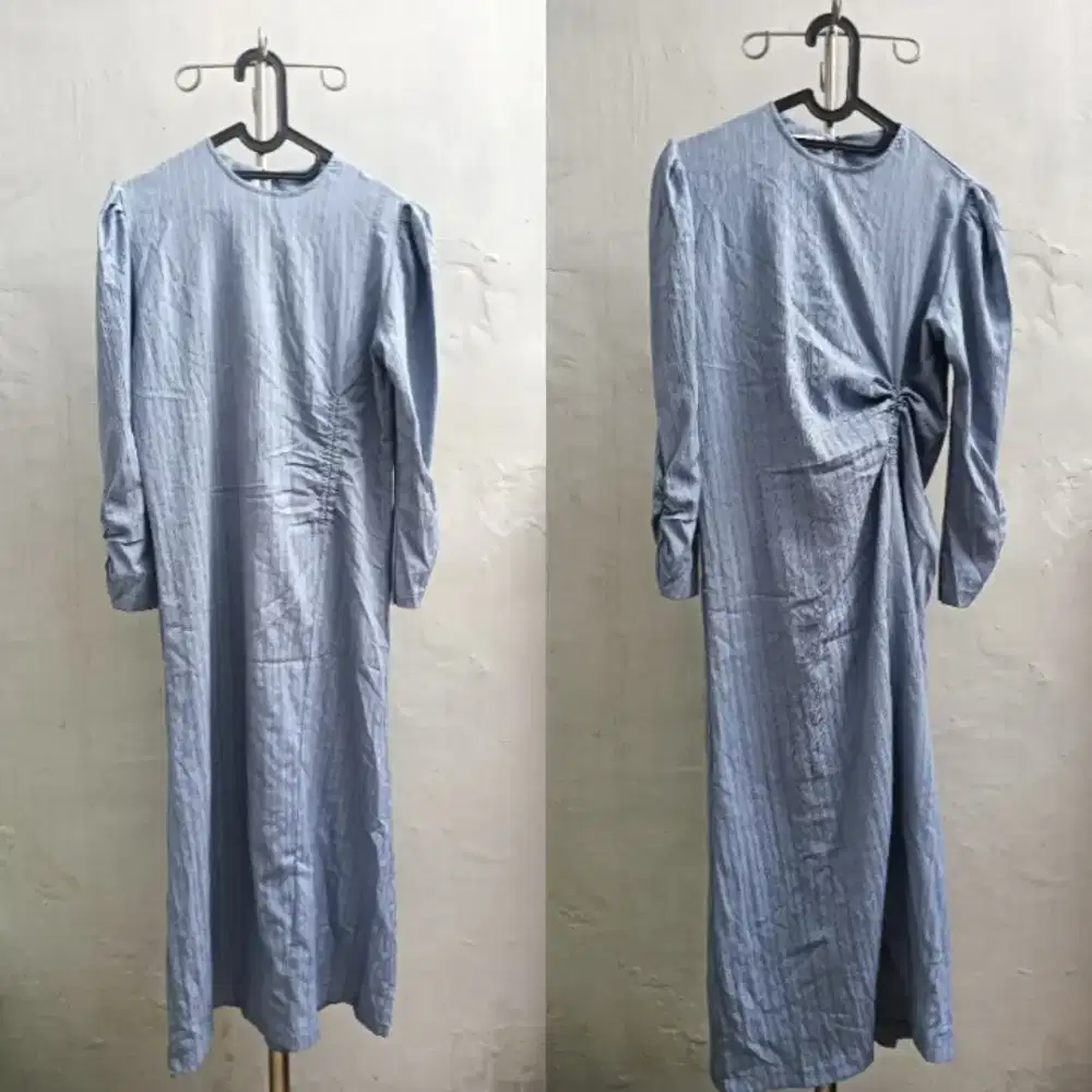 Baju Dress Warna Denim Allsize