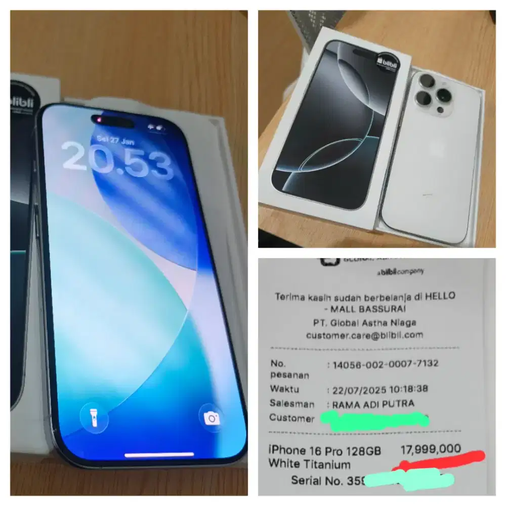 Dijual santai i phone 16 pro 128 gb