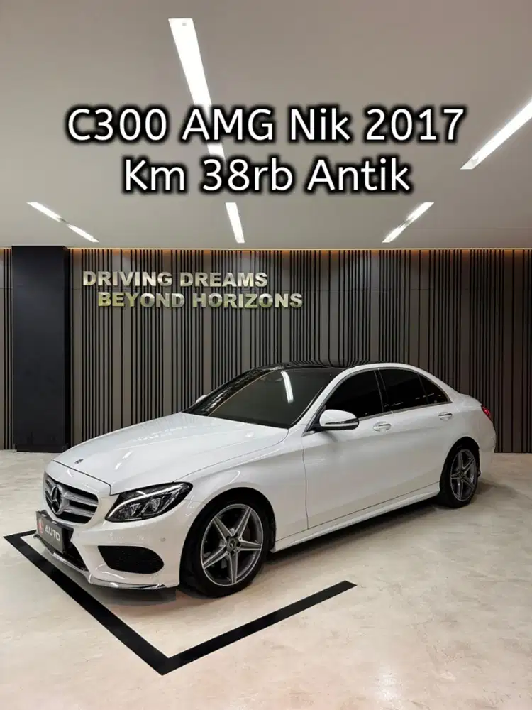 Mercedes Benz C300 AMG 2018 Putih Mercy Km38rb F1182FNA Nik 2017