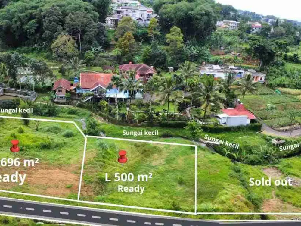 tanah shm strategis di cisarua puncak bogor dijual