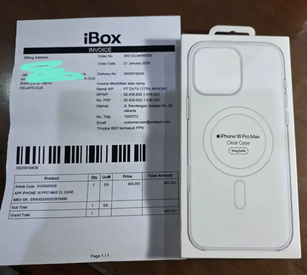 Clear Case iphone 16 ProMax ORI IBOX