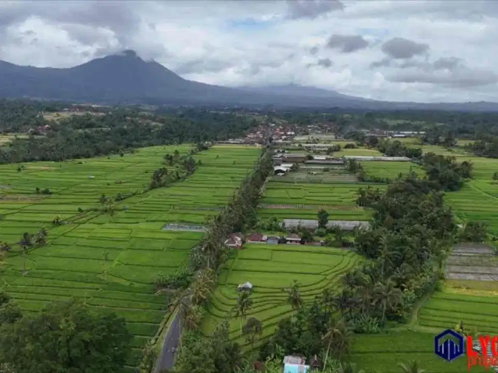 jual tanah luasan kecil view sawah dan gunung, lokasi strategis di tabanan bali.