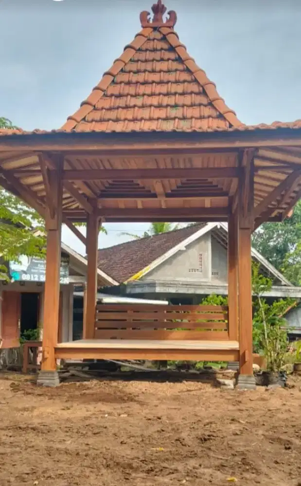 Gazebo full kayu jati
