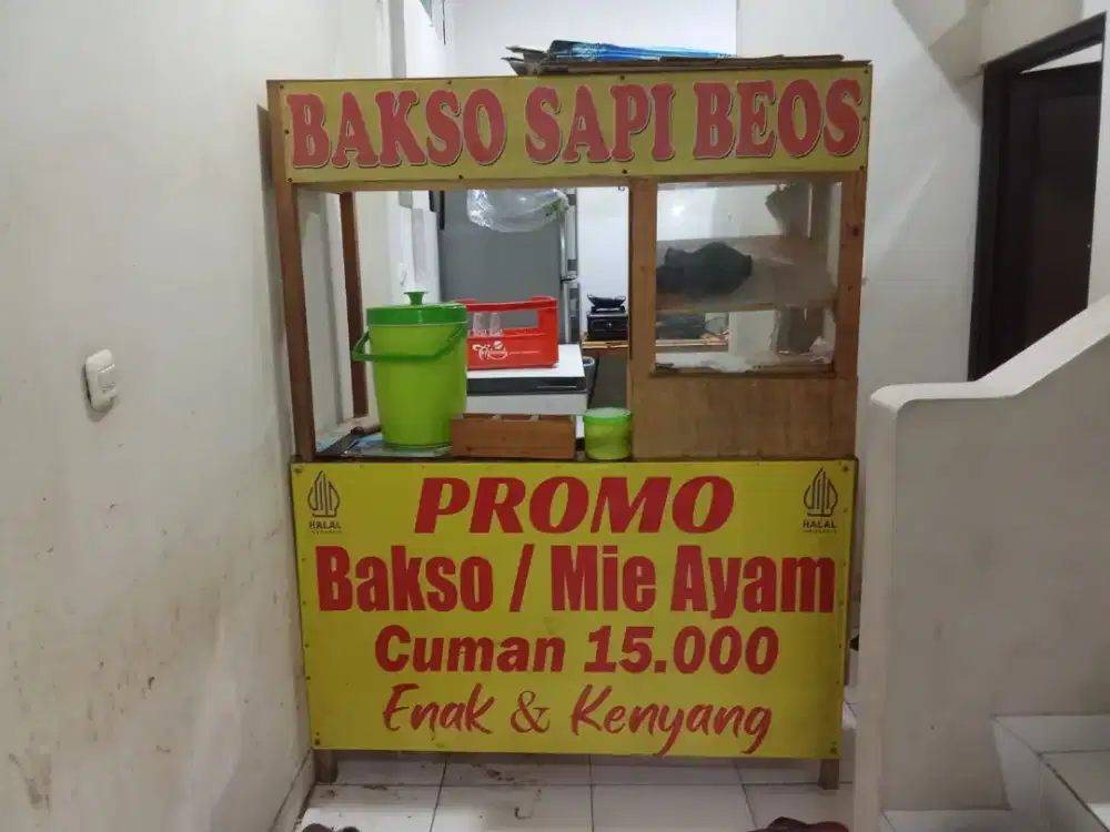 Gerobak bekas Mie ayam Bakso Soto