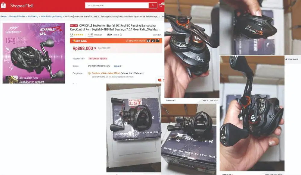 SeaHunter Starfall DC Reel BC alat Pancing,mancing ikan Reel original