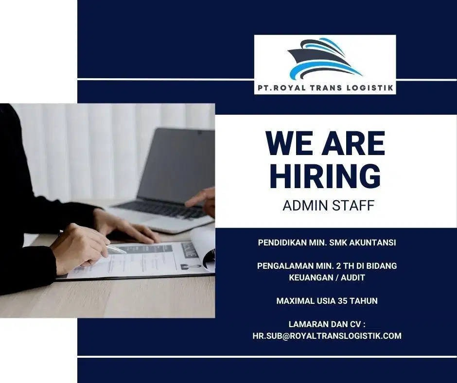 Lowongan Admin Staff Finance Accounting