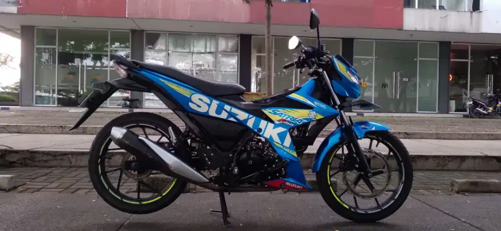 Satria injeksi Biru GP (Warna favorit)