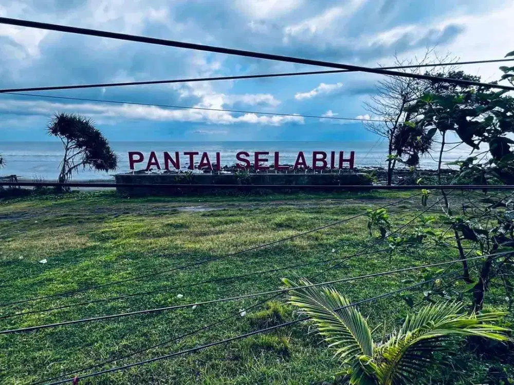 jual tanah view pantai selabih pinggir jalan utama di tabanan bali.