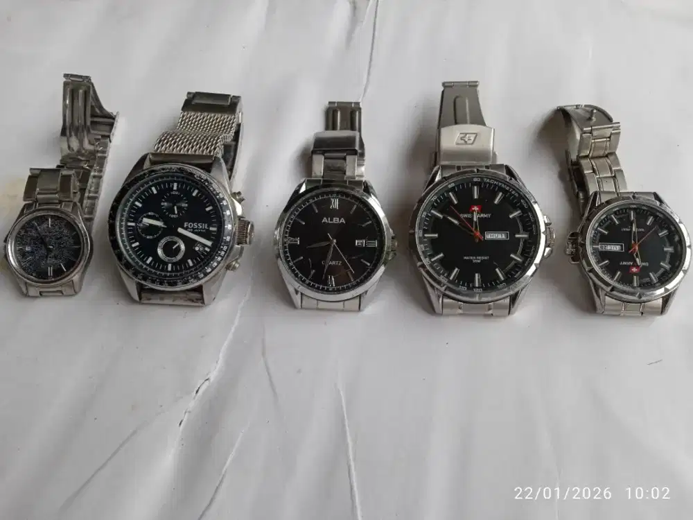 Jam Tangan Fossil, Alba, Casio dan Swiss Army