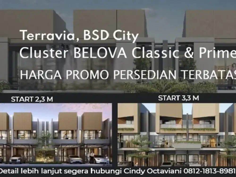 RUMAH BSD CITY – CLUSTER BELOVA | AMBIL SEKARANG Harga DI BAWAH PASAR | UNIT LANGKA | SIAP DEAL