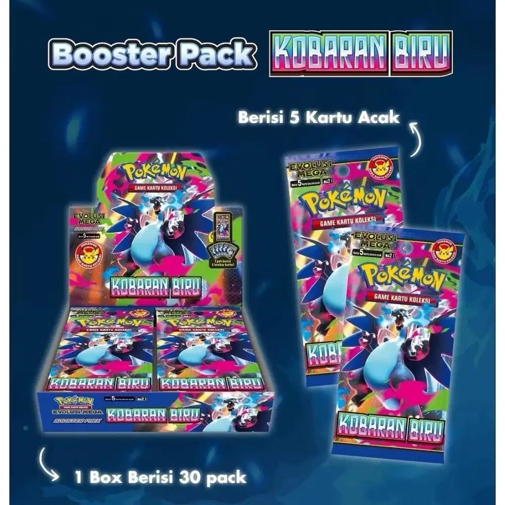 Kartu Pokemon Booster Pack Kobaran Biru TGC Indonesia