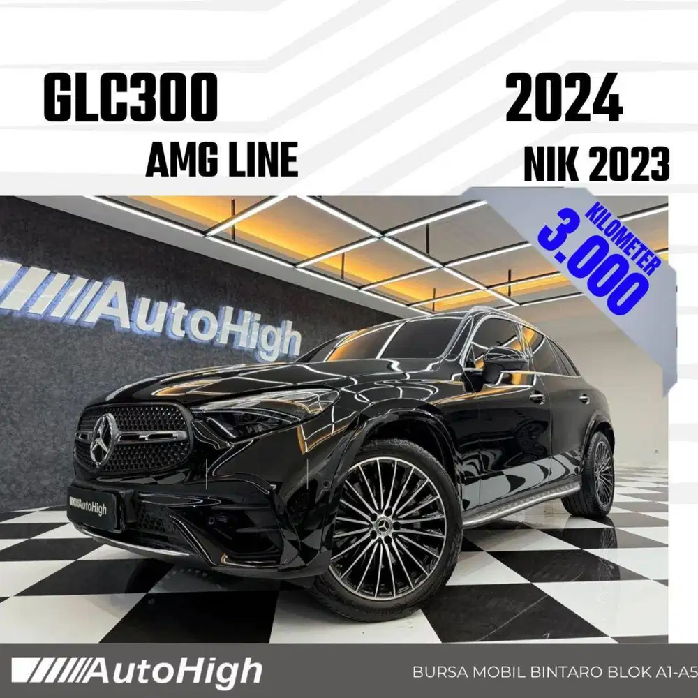 DP10% [Km3.000] GLC300 AMG 2023 Black / GLC 300 Reg 2025 #AUTOHIGH