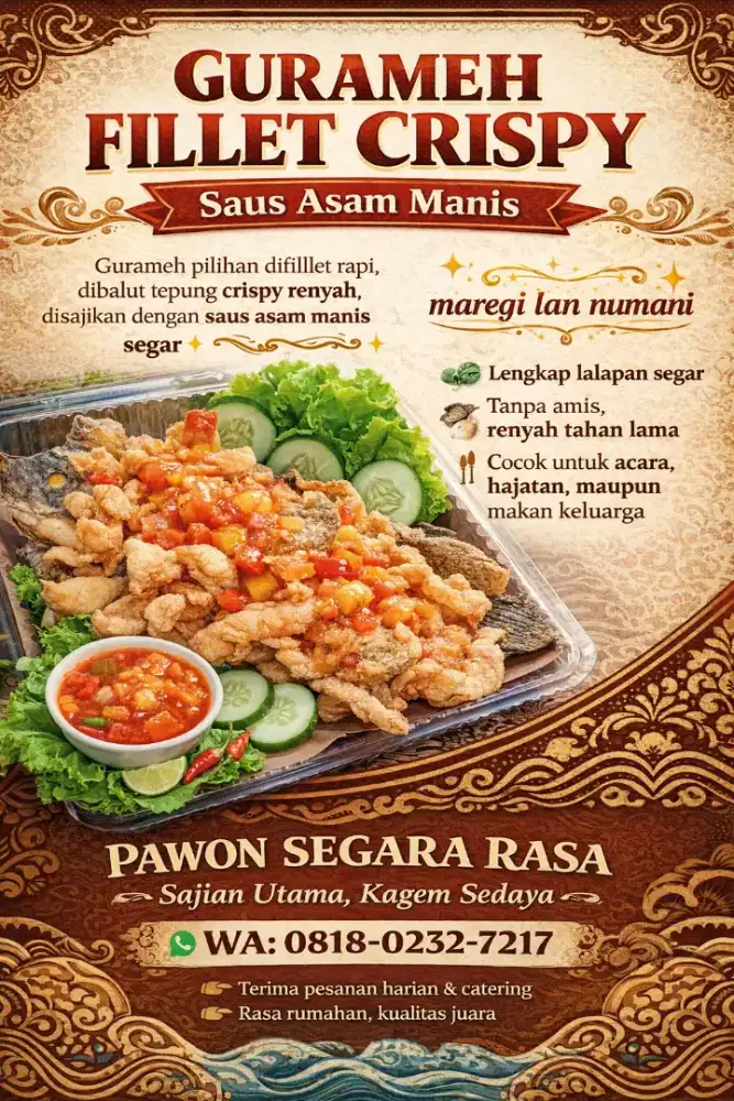 GURAMEH FILLET CRISPY ASAM MANIS