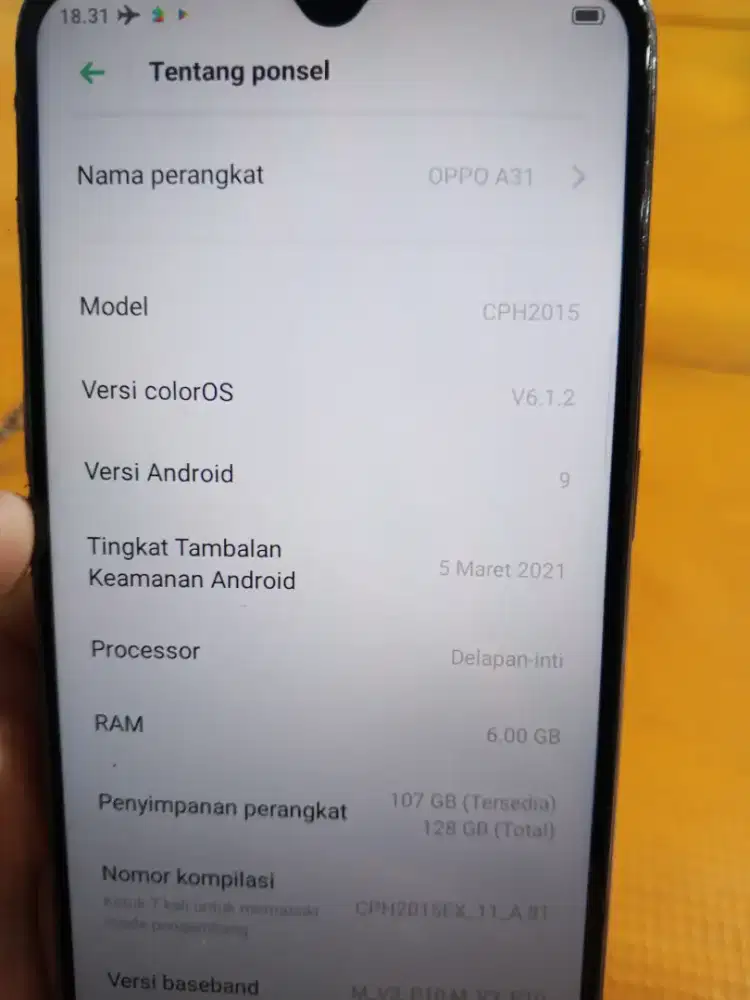 Oppo a31 jual cepet bu
