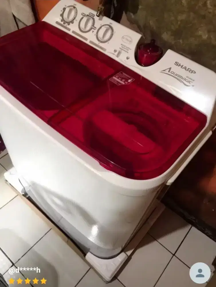 MESIN CUCI SHARP 8kg Cucian 85% Kondisi