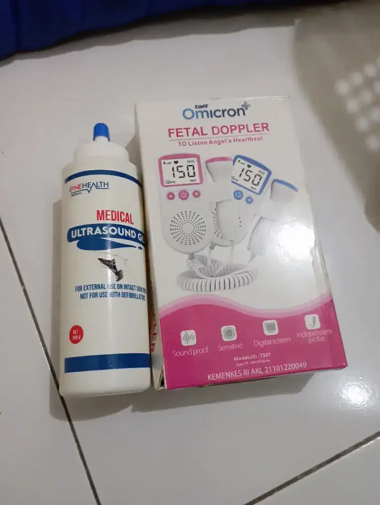 Fetal Doppler alat deteksi jantung bayi dalam kandungan free gel