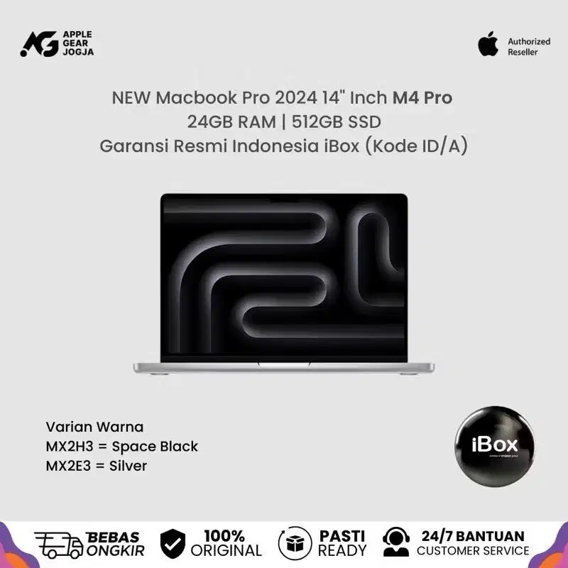 (iBox) New Macbook Pro 14 M4 Pro 24/512GB Garansi Resmi Indonesia