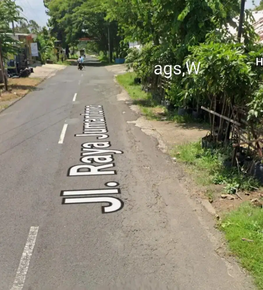 Jual tanah pinggir jln raya Jumantono luas 573mtr hrg 585jt nego